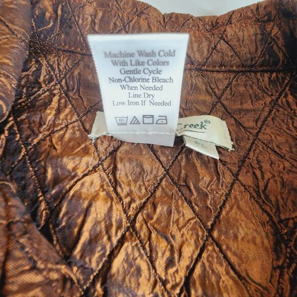 Coldwater Creek Bronze Copper Jacket Size Large Petite - Picture 7 of 7
